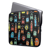 Alien Monster: Niedlich Nahtlos Vintag Laptopschutzhülle (Vorderseite Links)