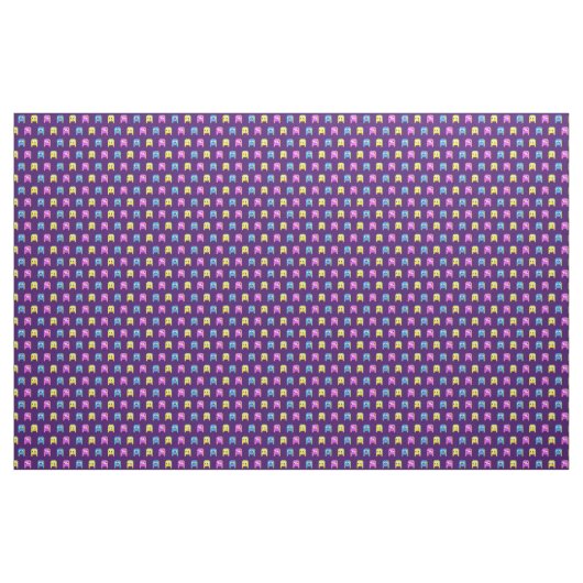 Alien Monster Pixel rosa blau Stoff (Yard (91,4 cm))
