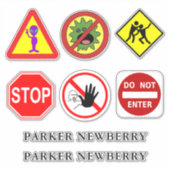 Alien, Monster, Zombies & Signs Individuelle Name Aufkleber (Vorderseite)