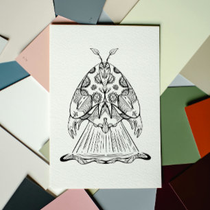Alien: Moth Spaceship Vintag Coloring Poster