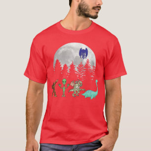 Alien Mothman Loch Ness Monster Kryptid Mythisch v T-Shirt