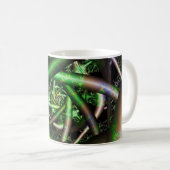 Alien | Multicolor Fraktal Art Kaffeetasse (VorderseiteRechts)