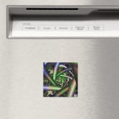Alien | Multicolor Fraktal Art Magnet (In Situ (Geschirrspüler))