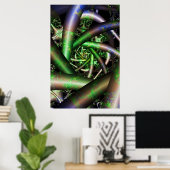 Alien | Multicolor Fraktal Art Poster (Heimbüro)