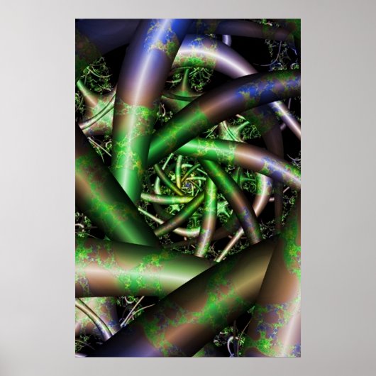 Alien | Multicolor Fraktal Art Poster (Vorne)