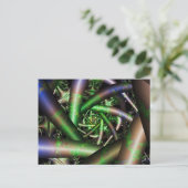 Alien | Multicolor Fraktal Art Postkarte (Stehend Vorderseite)