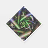 Alien | Multicolor Fraktal Art Serviette (Ecke)