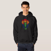 Alien Mushroom Head for Hat with Mandala Hoodie (Vorne ganz)