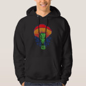 Alien Mushroom Head for Hat with Mandala Hoodie (Vorderseite)