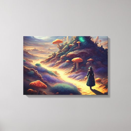 Alien Mushroom Planet Leinwanddruck (Vorderseite)