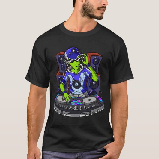 Alien Music DJ T-Shirt (Vorderseite)