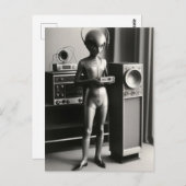 Alien Music Postkarte (Vorne/Hinten)
