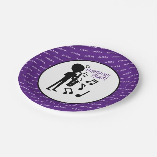 Alien Musician, Geburtstag Pappteller (Schrägansicht)