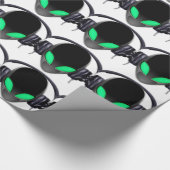 Alien-Musik-Liebhaber DJ - glatter Wal Geschenkpapier (Ecke)