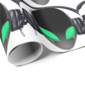 Alien-Musik-Liebhaber DJ - glatter Wal Geschenkpapier (Rolleneckpunkt)