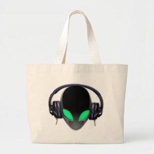 Alien-Musik-Liebhaber DJ - glatter Wal Jumbo Stoffbeutel