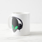 Alien-Musik-Liebhaber DJ - glatter Wal Kaffeetasse (Vorderseite Links)