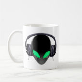 Alien-Musik-Liebhaber DJ - glatter Wal Kaffeetasse (Links)