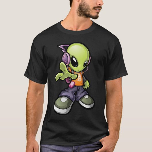 Alien-Musik T-Shirt (Vorderseite)