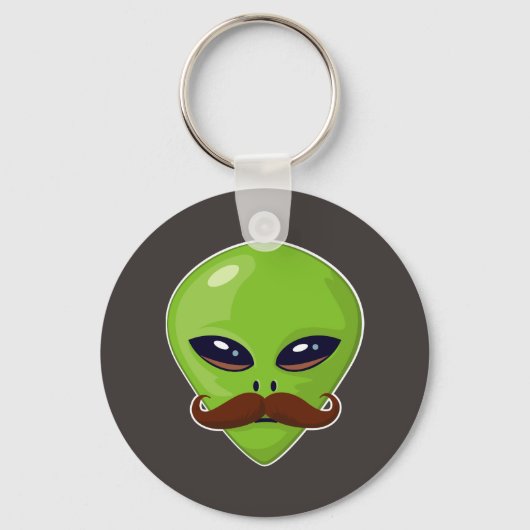 Alien Mustache Schlüsselanhänger (Vorderseite)