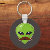 Alien Mustache Schlüsselanhänger (Vorderseite)