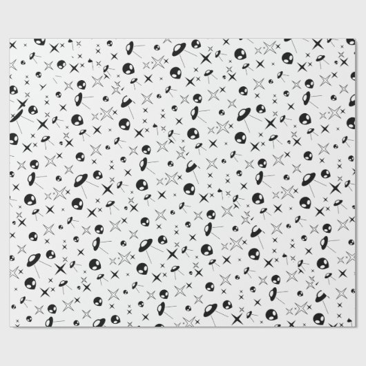 Alien-Muster Geschenkpapier (Flach)