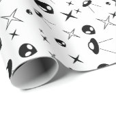 Alien-Muster Geschenkpapier (Rolleneckpunkt)