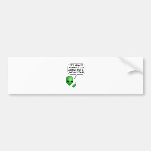 Alien Muttertag Autoaufkleber (Vorne)