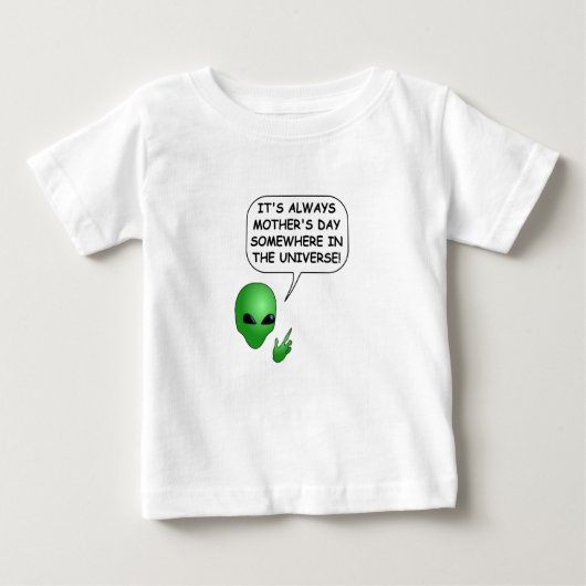 Alien Muttertag Baby T-shirt (Vorderseite)