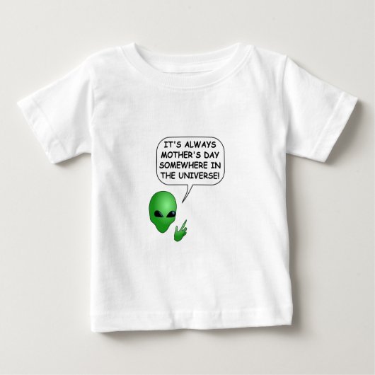 Alien Muttertag Baby T-shirt (Vorderseite)