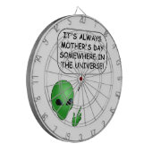 Alien Muttertag Dartscheibe (Vorderseite Links)