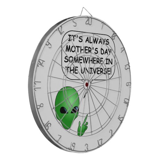 Alien Muttertag Dartscheibe (Vorderseite Links)