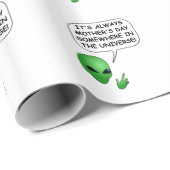 Alien Muttertag Geschenkpapier (Rolleneckpunkt)
