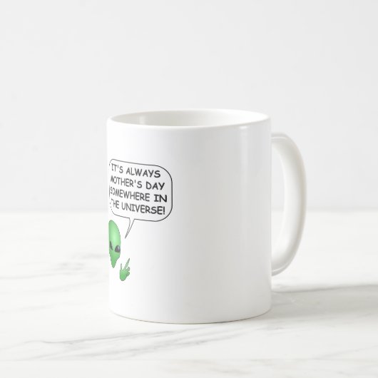 Alien Muttertag Kaffeetasse (VorderseiteRechts)