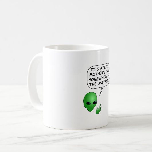Alien Muttertag Kaffeetasse (Vorderseite Links)