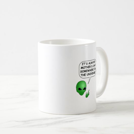 Alien Muttertag Kaffeetasse (VorderseiteRechts)