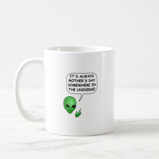 Alien Muttertag Kaffeetasse (Links)