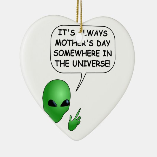 Alien Muttertag Keramik Ornament (Rechts)