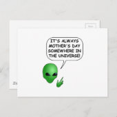 Alien Muttertag Postkarte (Vorne/Hinten)