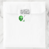 Alien Muttertag Quadratischer Aufkleber (Tasche)