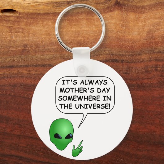 Alien Muttertag Schlüsselanhänger (Rückseite)