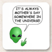 Alien Muttertag Untersetzer (Vorderseite)