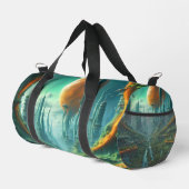 Alien Nature & Futuristic City Surreal Sci-Fi Kuns Duffle Bag (Rechte Ecke)