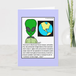 Alien News Reader Geburtstagskarte Karte