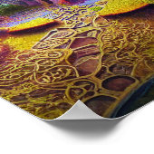 Alien Night Garden Psychedelic Lucid Dream Poster (Ecke)