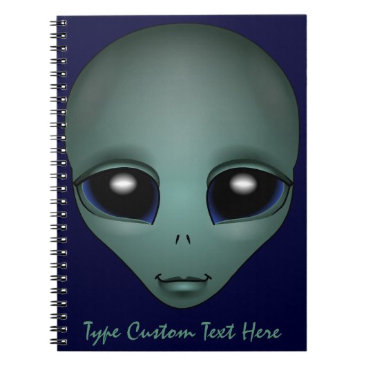 Alien Notebook Personalisierte Niedliche ET-Notebo Notizblock (Vorderseite)