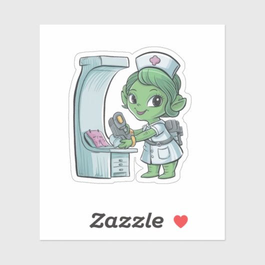 Alien Nurse Aufkleber (Blatt)
