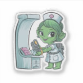 Alien Nurse Aufkleber (Vorderseite)
