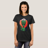 Alien Nurse Holding T-Shirt (Vorne ganz)