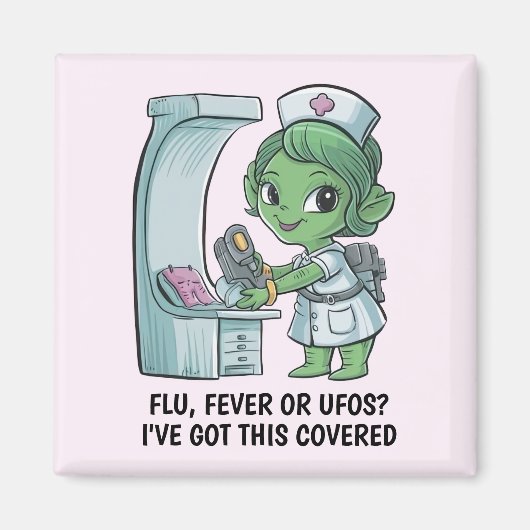 Alien Nurse Magnet (Vorne)